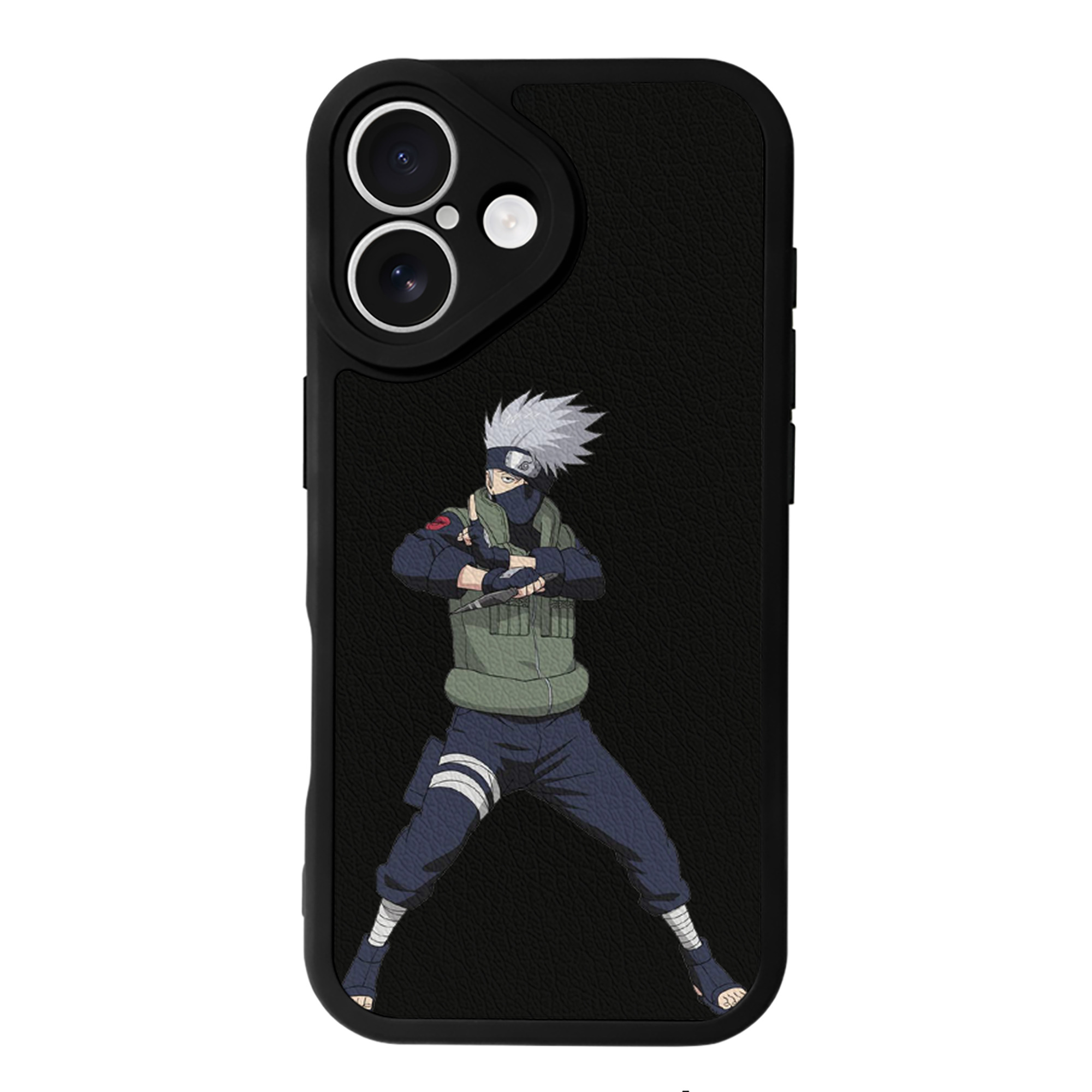 （画像用） NARUTO -ナルト- はたけ カカシ Hatake Kakashi 【iPhone 16シリーズ対応】シリコンスマホケース（レザー調） 材質：シリコン